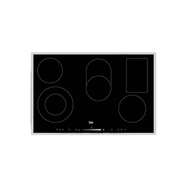 Beko HIC 85502 TX fekete, beépíthető, elektromos üvegkerámia, főzőzóna: 5, beépíthető méret: 75cm, főzőlap