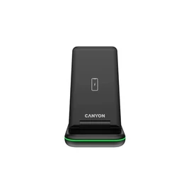 Canyon WS-304 3-in-1 15W univerzális vezeték nélküli töltő adapter fekete (Qi)