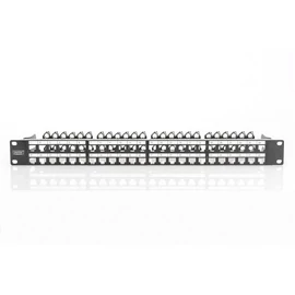 DIGITUS 19" 1U 48port fekete moduláris üres patch panel