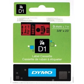 Dymo D1 9mmx7m fekete/piros feliratozógép szalag