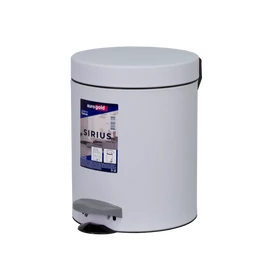 EUROGOLD SIRIUS 5l 19x24cm fehér pedálos szemetes
