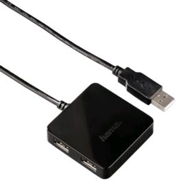 Hama 12131 BUSPOWERED 4 portos fekete USB 2.0 HUB