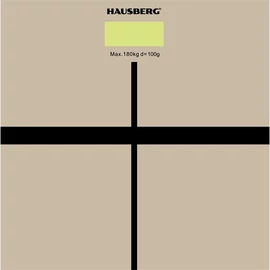 Hausberg HB-6003AB üveg fürdőszobai mérleg bézs