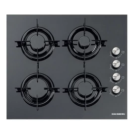 Hausberg HB-563NG fekete, beépíthető, gáz,üvegfelületű, főzőzóna:4,főzőlap