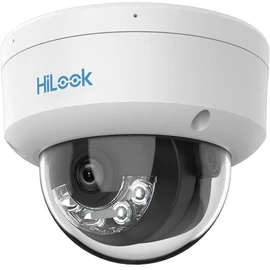 HiLook IPC-D149HA-LU(2.8mm)/Kültéri/4MP/2,8mm/Lát.fény 30m/WDR/IK08/MD 2.0/Smart Hybrid Light ColorVu PoE IP dómkamera