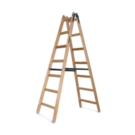 DRABEST STANDARD 2x7 lépcsős fa létra, összecsukható
