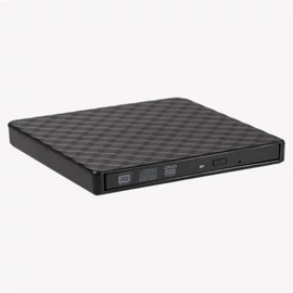 IRIS SQUARE EXTERNAL külső DVD író, USB 3.0, Read/write:CD/VCD/DVD, tálcás, DVD-RW, fekete