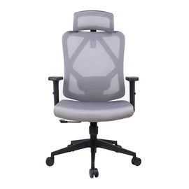 IRISOffice Eclipse szürke ergonómikus, szövet-hálós irodai forgószék fej és háttámasszal