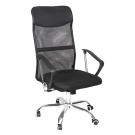 IRISOffice AURORA BLACK fekete, szövet-hálós, magas háttámlás irodai forgószék