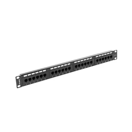 Lanberg PPU5-1024-B 19" 1U 24port Cat.5e UTP árnyékolatlan fekete patch panel