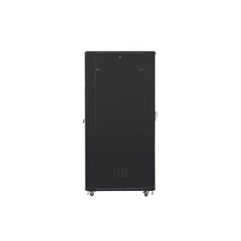 Lanberg FF01-8242-12B 19" 42U SZÉL:800mm MÉLY:1200mm MAG:2047mm lapraszerelt üvegajtós fekete rack szekrény