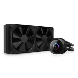 NZXT Kraken 240 240mm 2x120mm AIO LCD fekete vízhűtéses processzor hűtő