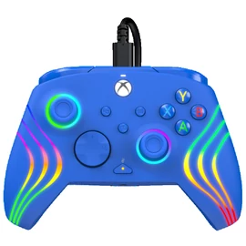 PDP 049-024-BL Afterglow Wave Xbox Series X|S/Xbox One/PC vezetékes RGB LED kék kontroller