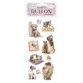 Pentart Quiet Days dogs and cats 10,2x21,6 cm kaparós matrica