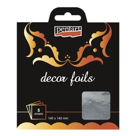 Pentart 14 x 14 cm 5 db/csomag hologramos csillagos dekorfólia