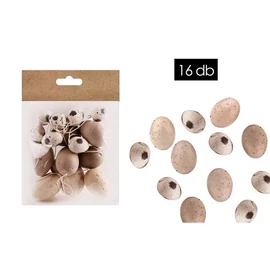 IRIS dekor műanyagtojás x16 natúr 3x4/4x6cm