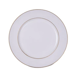 IRIS műanyag tálca, arany dísz széllel, fehér 33 cm