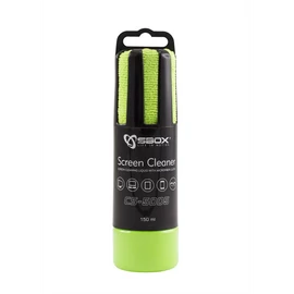 Sbox CS-5005G tisztító folyadék (150ml) + zöld mikroszálas kendő