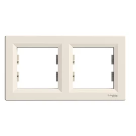 Schneider EPH5800223 ASFORA vízszintes bézs kettes keret