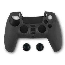 Spartan Gear 2808147 PS5 kontroller szilikon skin fekete + hüvelykujj csúszásgátló