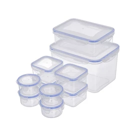 TOO KT-143 10db-os ételtároló doboz szett, 4x180ml, 4x400ml, 1x1.500ml, 1x4.200ml