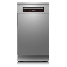 Toshiba DW-10F2EE(S) inox, programok száma: 6, keskeny szabadonálló, 10 terítékes mosogatógép 