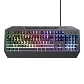 Trust GXT836 Evocx HU vezetékes fekete gamer billentyűzet