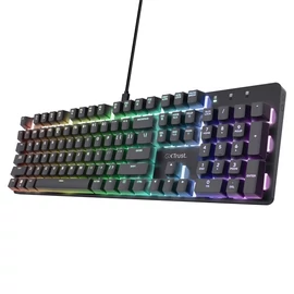 Trust 25683 GXT 871 Zora HUN fekete mechanikus gamer billentyűzet