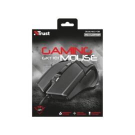Trust GXT 101 Gav USB fekete gamer egér