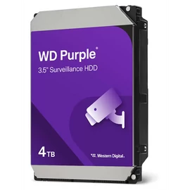 Western Digital 3,5" 4000GB belső SATAIII 5400RPM 256MB PURPLE WD43PURZ winchester 3 év
