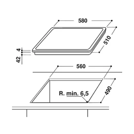 Whirlpool AKT 8601 IX fekete, beépíthető, elektromos üvegkerámia, főzőzóna: 4, beépíthető méret: 56cm, főzőlap