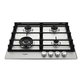 Whirlpool GMWL 628/IXL EE inox, beépíthető, gáz, főzőzóna: 3 +1 wok égőfej, beépíthető méret: 56cm, főzőlap