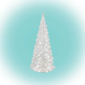 Home CDM 12 LED-es fenyőfa asztali dísz, 12cm, 3D akril dekoráció