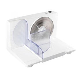 Home HG SZE 01 szeletelőgép, teljesítmény 150 W, szeletelési vastagság 0-1,5 cm, rozsdamentes forgókés Ř17 cm, összecsukható