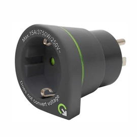 Q2POWER 1.200110-TH utazóadapter " Europe to USA”, bemeneti feszültség: 100-250 V, teljesítmény: 100 V - 1500 W / 250 V - 3750 W