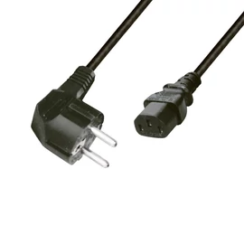 Home N 5X számítógépes hálózati csatlakozókábel, 3 x 0,75 mm2 hálózati vezeték, 2m, 250 V~/ max. 6 A / max. 1380 W