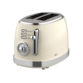 Zilan ZLN1191 retró kenyérpirító, 850 W, 6 fokozat, 2 szeletes, STOP funkció, morzsatálca, bézs