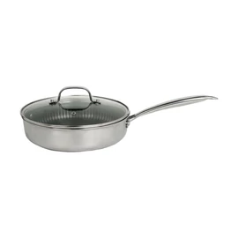 Zilan ZLN9679 Hexachef serpenyő fedővel, 26 cm, 3,2 liter, 3 rétegű, hatszögletű hibrid tapadásmentes belső