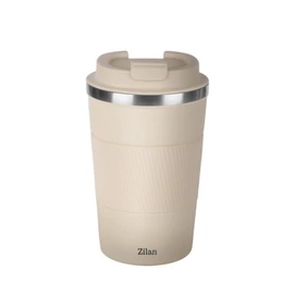 Zilan ZLN9877 pohár termosz, 380 ml űrtartalom, rozsdamentes acél belső, dupla falú, krémszínű