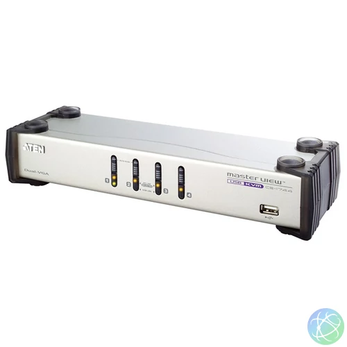 ATEN KVM Switch USB VGA Dual-View + Audio, 4 port - CS1744