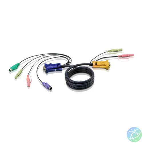 ATEN KVM Kábel PS/2 és VGA,   3m
