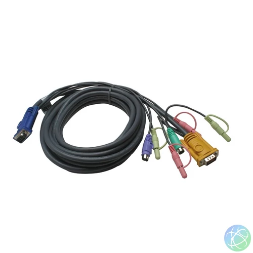 ATEN KVM Kábel PS/2 és VGA,   5m
