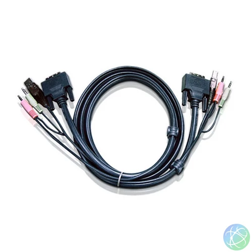 ATEN KVM Kábel USB és DVI-I,   3m - 2L-7D03UI