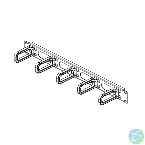 CONTEG Kábel rögzítő gyűrűs panel 19" 1U 40/80