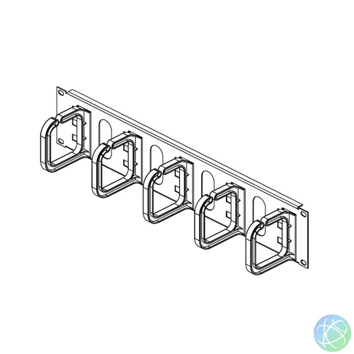 CONTEG Kábel rögzítő gyűrűs panel 19" 2U 80/80