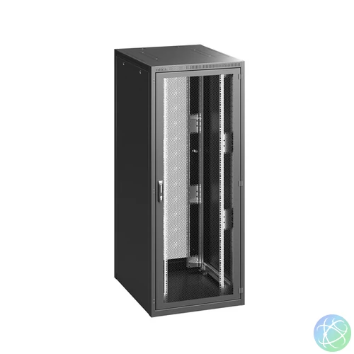 CONTEG Álló rack 19" - RI7-42-60/100-S1 elől perforált ajtóval, szürke
