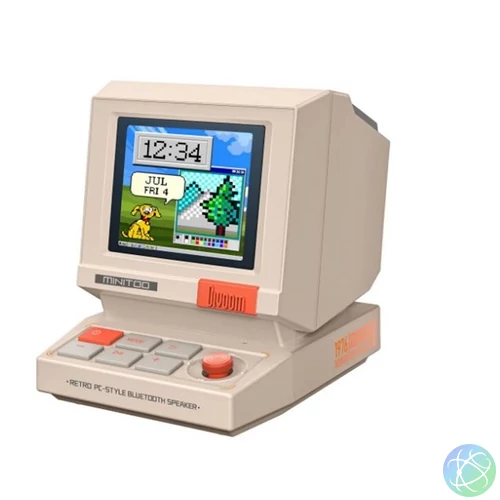 DIVOOM Hangszóró, Retro Pixel mini Bluetooth hangszóró, MINITOO, szürke