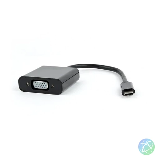 GEMBIRD Adapter USB-C - VGA, M/F, 0,15m, fekete