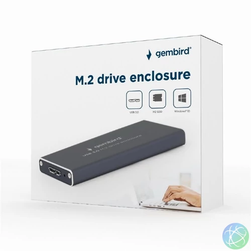 GEMBIRD M.2 SSD Ház, fekete USB 3.1