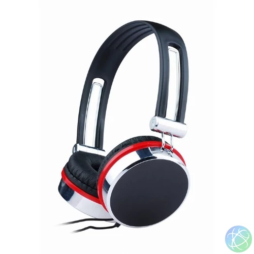 GEMBIRD Headset, Jack, Sztereó fejhallgató, Stereo Headset, ezüst-fekete